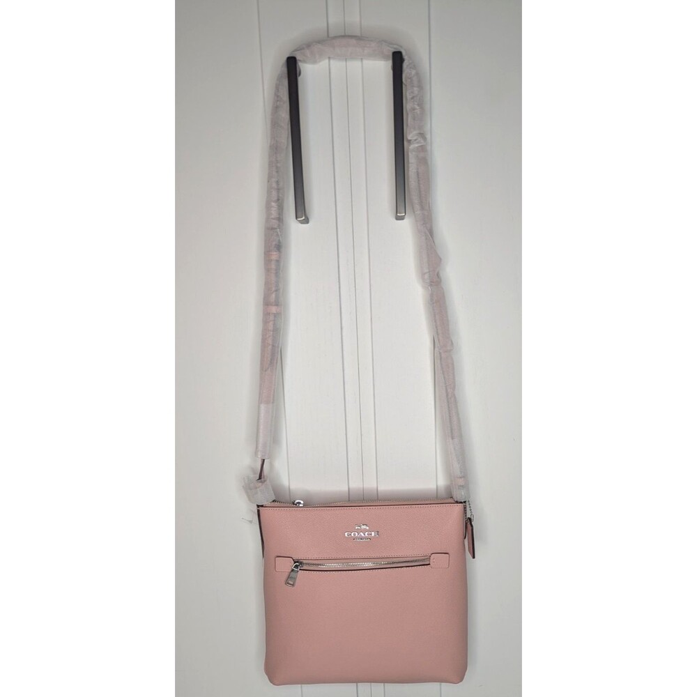 COACH Women's Rowan File Bag in Crossgrain Leather (Light Pink) NWT - Picture 10 of 10